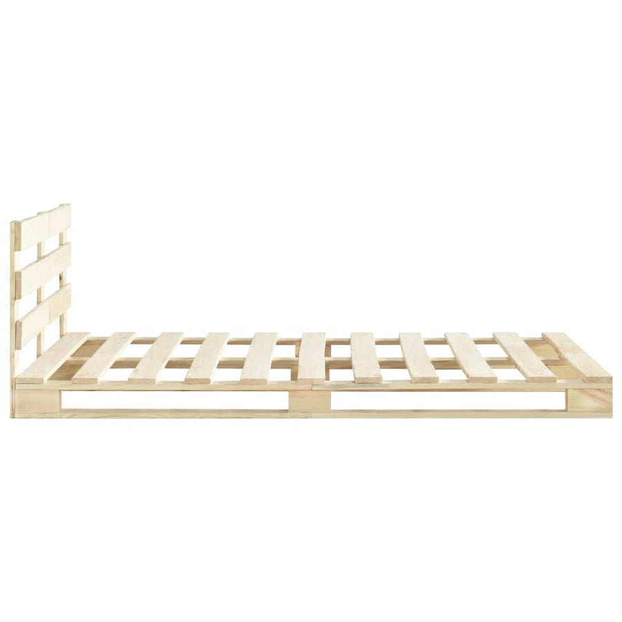 Bedframe Pallet Massief Grenenhout 140 x 200 cm