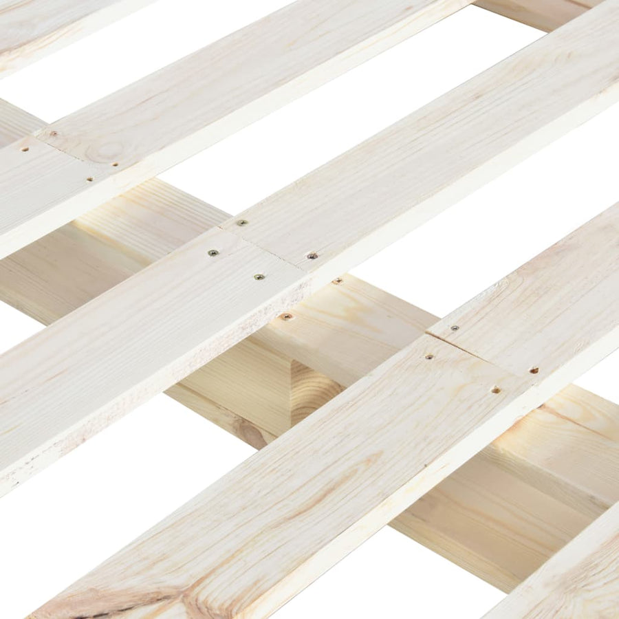 Bedframe Pallet Massief Grenenhout 140 x 200 cm