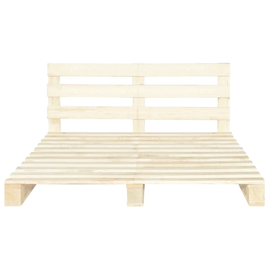 Bedframe Pallet Massief Grenenhout 160 x 200 cm
