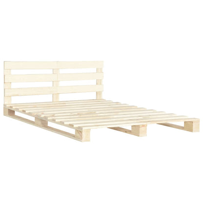 Bedframe Pallet Massief Grenenhout 200 x 200 cm