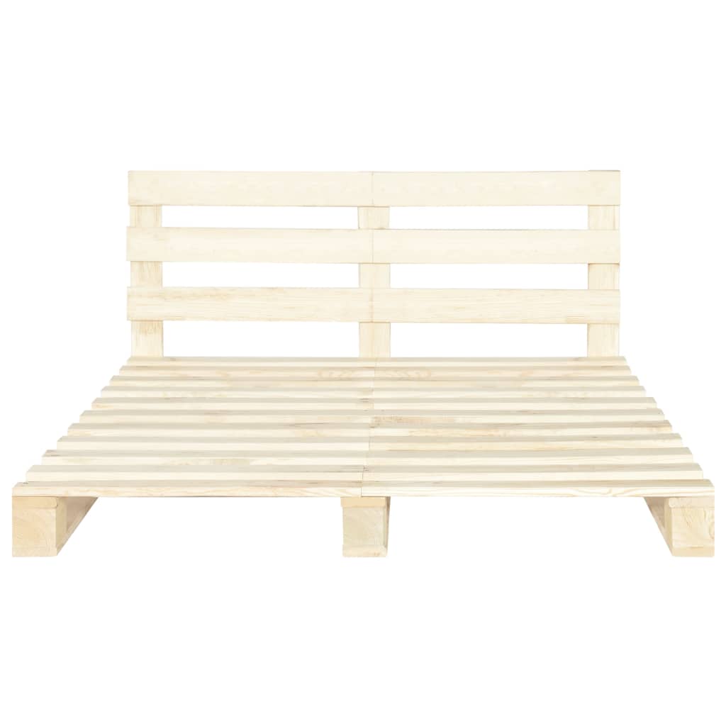 Bedframe Pallet Massief Grenenhout 200 x 200 cm