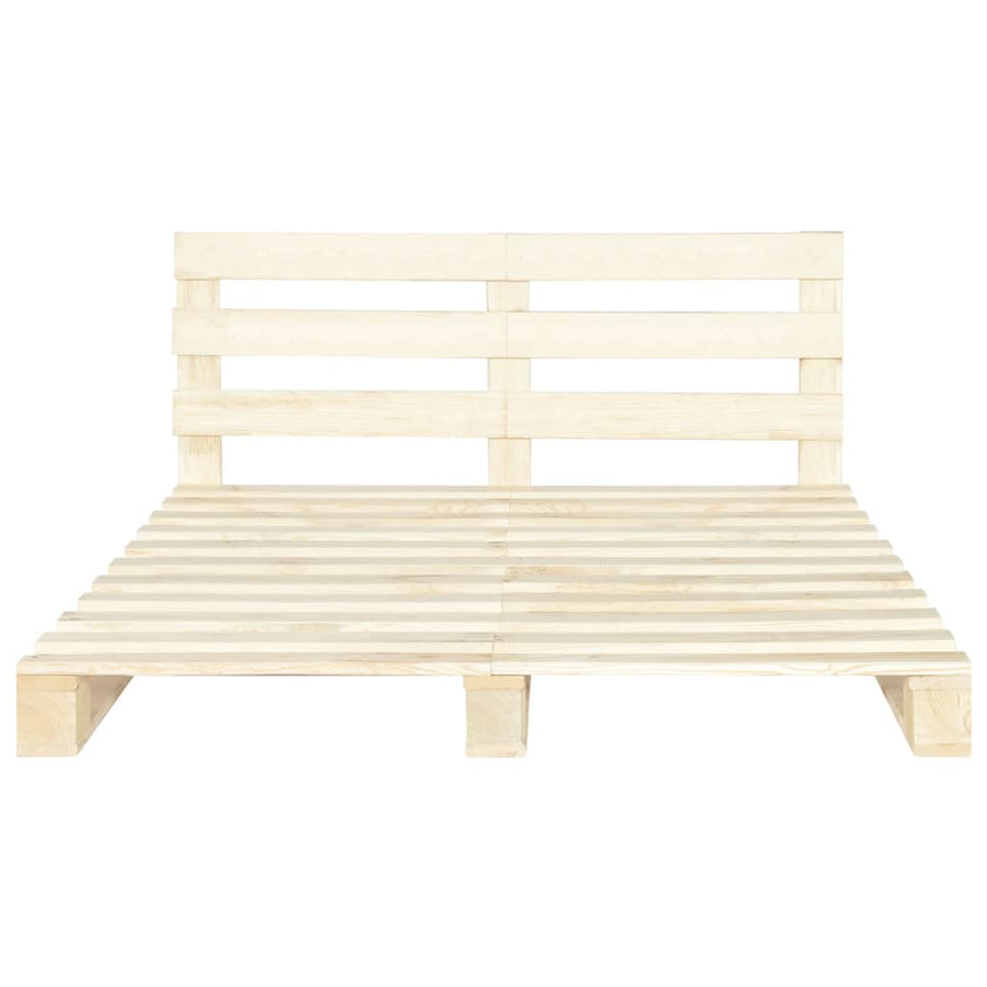 Bedframe Pallet Massief Grenenhout 200 x 200 cm