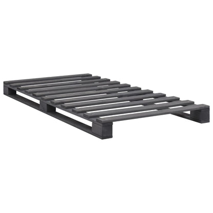 Bedframe Pallet Massief Grenenhout 90 x 200 cm Grijs