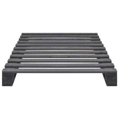 Bedframe Pallet Massief Grenenhout 90 x 200 cm Grijs