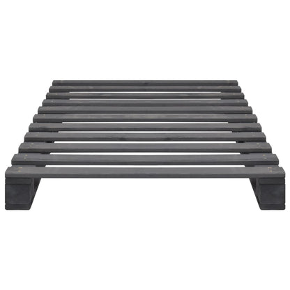 Bedframe Pallet Massief Grenenhout 100 x 200 cm Grijs