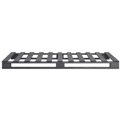 Bedframe Pallet Massief Grenenhout 100 x 200 cm Grijs