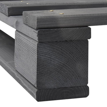 Bedframe Pallet Massief Grenenhout 120 x 200 cm Grijs