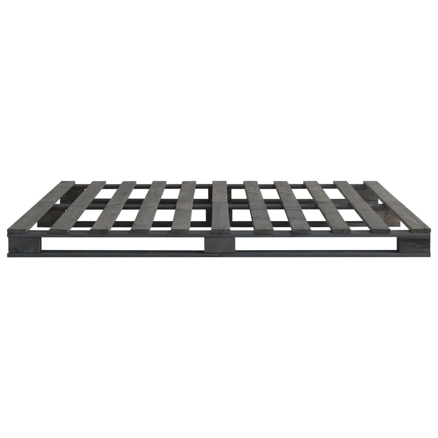 Bedframe Pallet Massief Grenenhout 140 x 200 cm Grijs