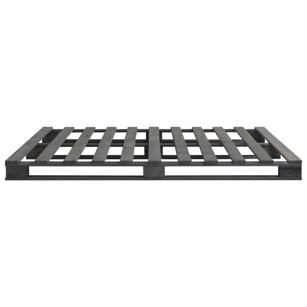 Bedframe Pallet Massief Grenenhout 180 x 200 cm Grijs
