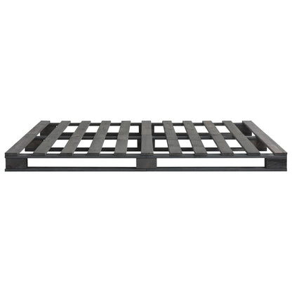 Bedframe Pallet Massief Grenenhout 180 x 200 cm Grijs