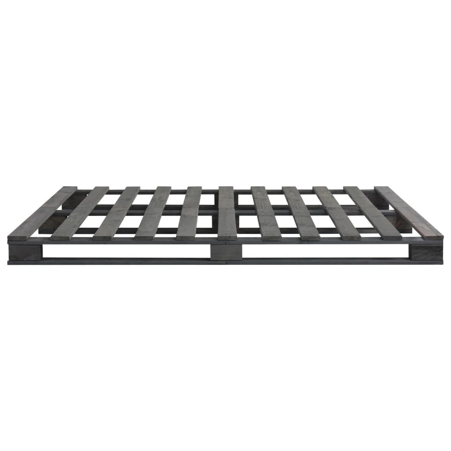 Bedframe Pallet Massief Grenenhout 180 x 200 cm Grijs