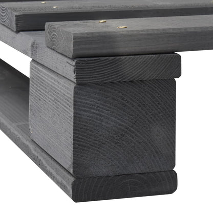 Bedframe Pallet Massief Grenenhout 180 x 200 cm Grijs