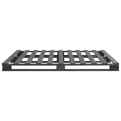 Bedframe Pallet Massief Grenenhout 200 x 200 cm Grijs