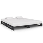 Bedframe grenenhout grijs 200x200 cm