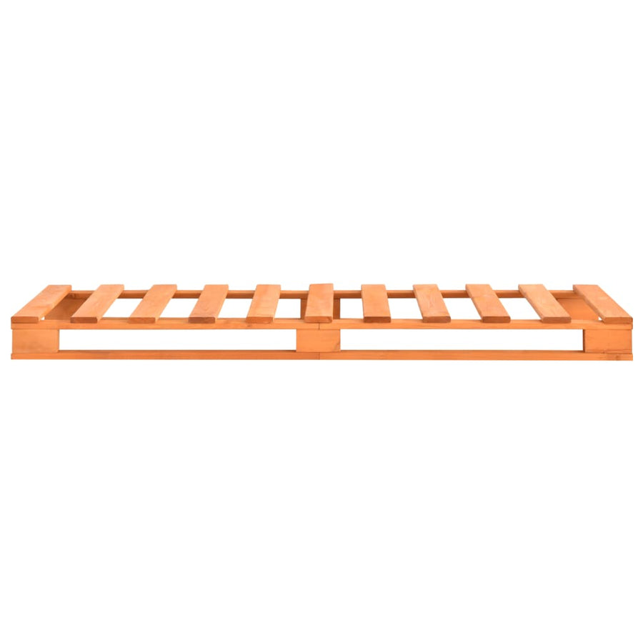 Bedframe Pallet Massief Grenenhout 90 x 200 cm Bruin