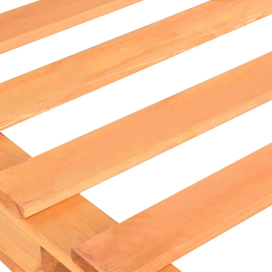 Bedframe Pallet Massief Grenenhout 90 x 200 cm Bruin