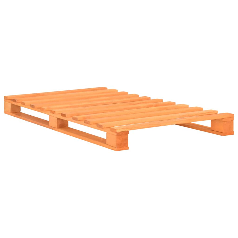 Bedframe Pallet Massief Grenenhout 100 x 200 cm Bruin