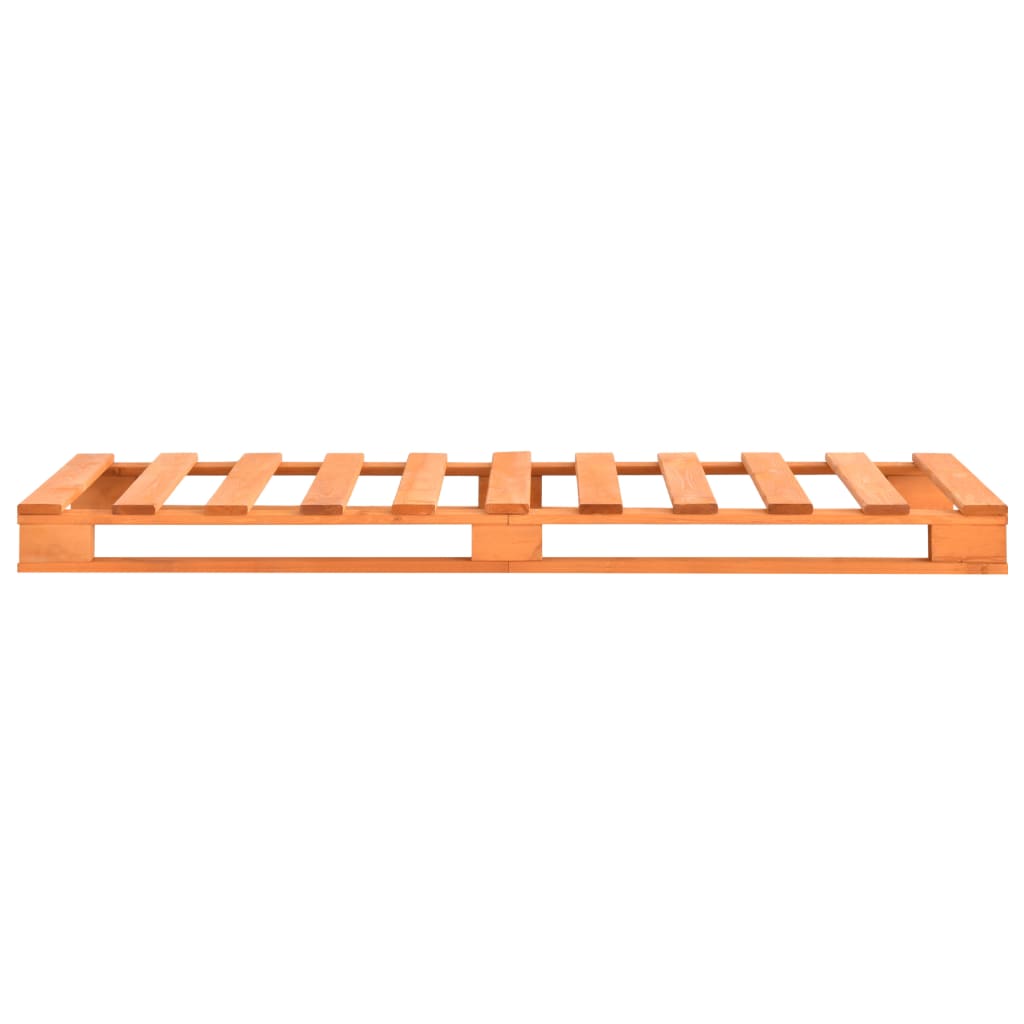 Bedframe Pallet Massief Grenenhout 100 x 200 cm Bruin