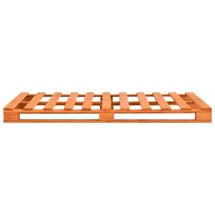 Bedframe Pallet Massief Grenenhout 120 x 200 cm Bruin