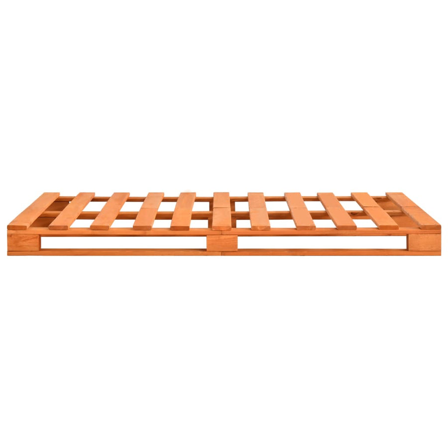Bedframe Pallet Massief Grenenhout 200 x 200 cm Bruin