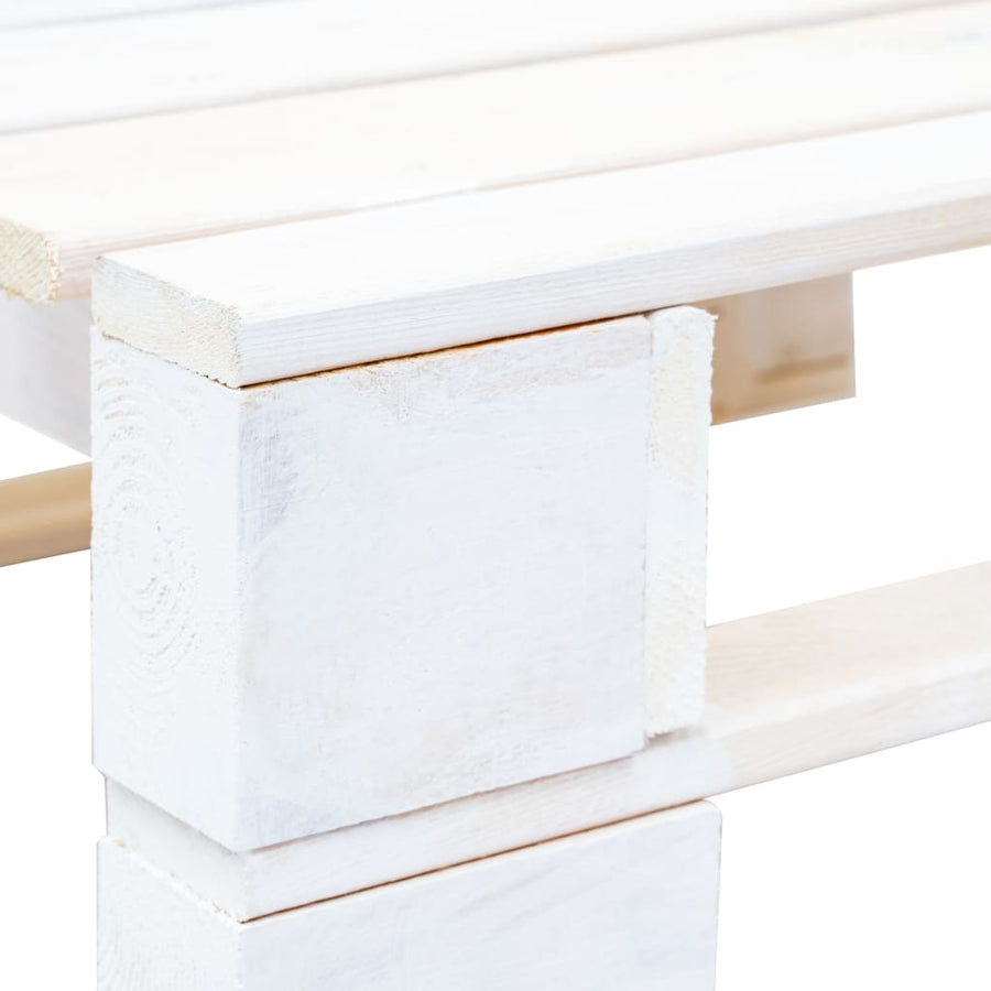 Tuinhocker Pallet Hout Wit