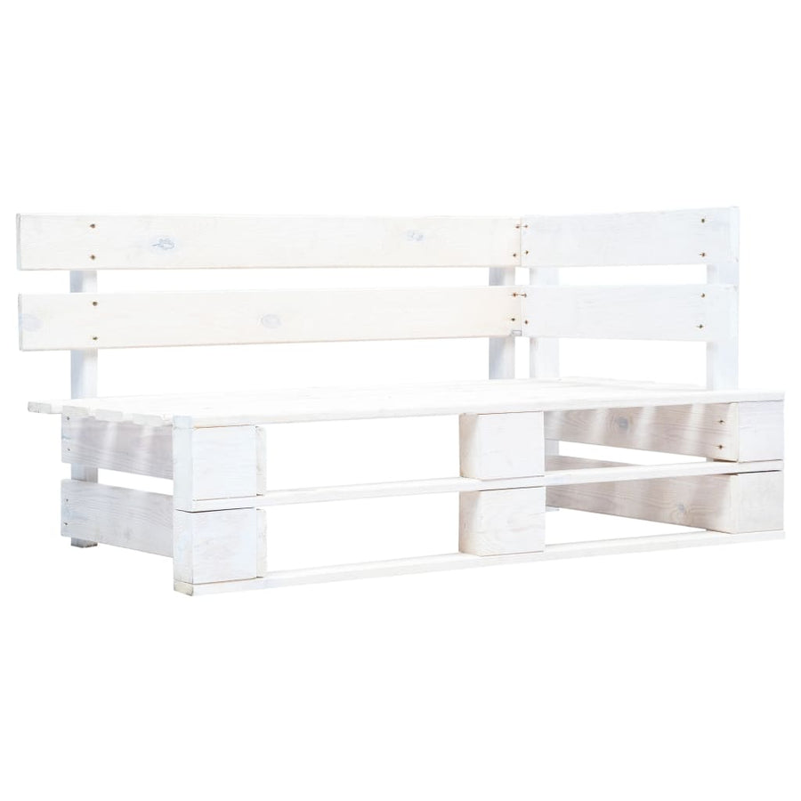 Tuinhoekbank Pallet Hout Wit