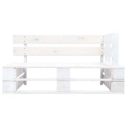 Tuinhoekbank Pallet Hout Wit
