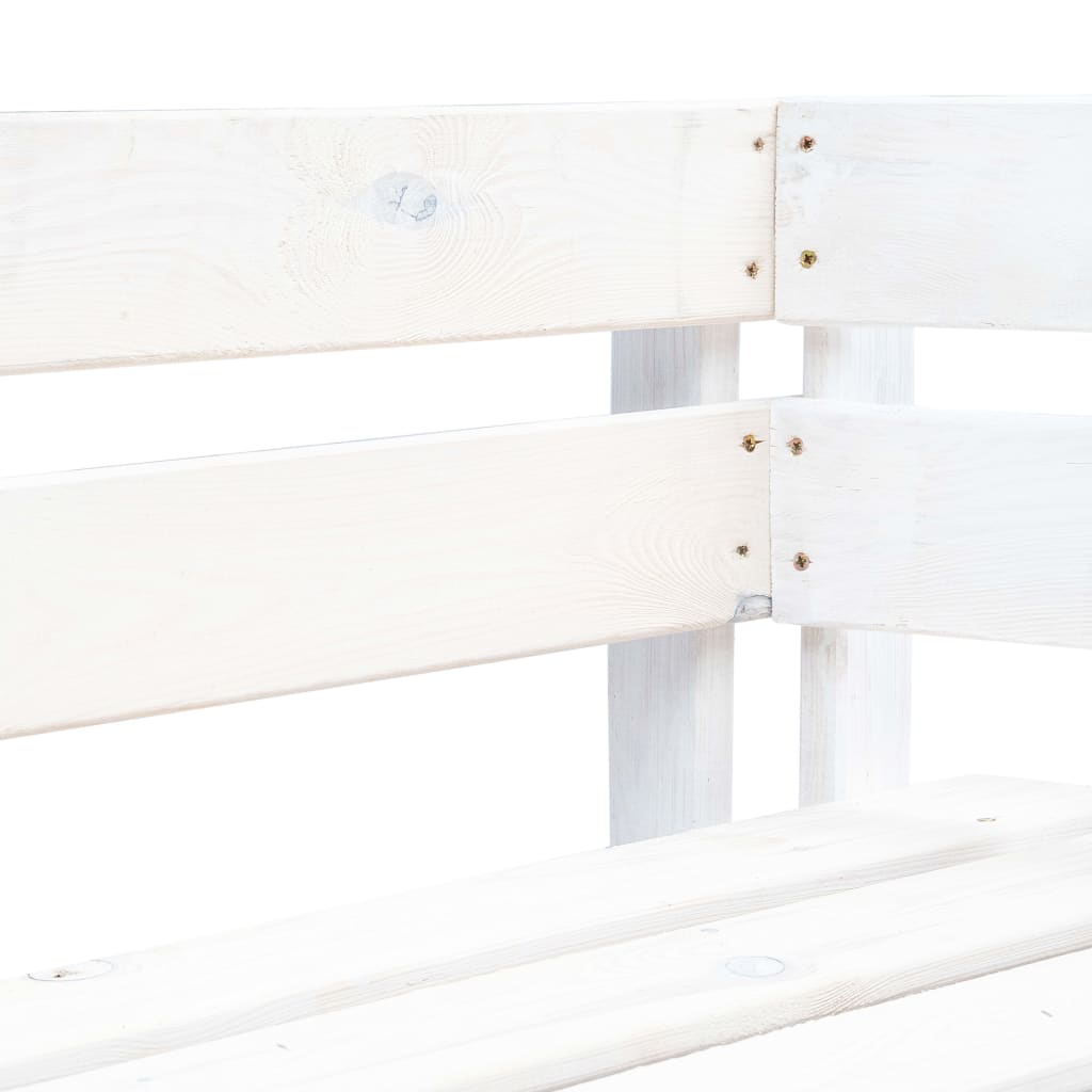 Tuinhoekbank Pallet Hout Wit