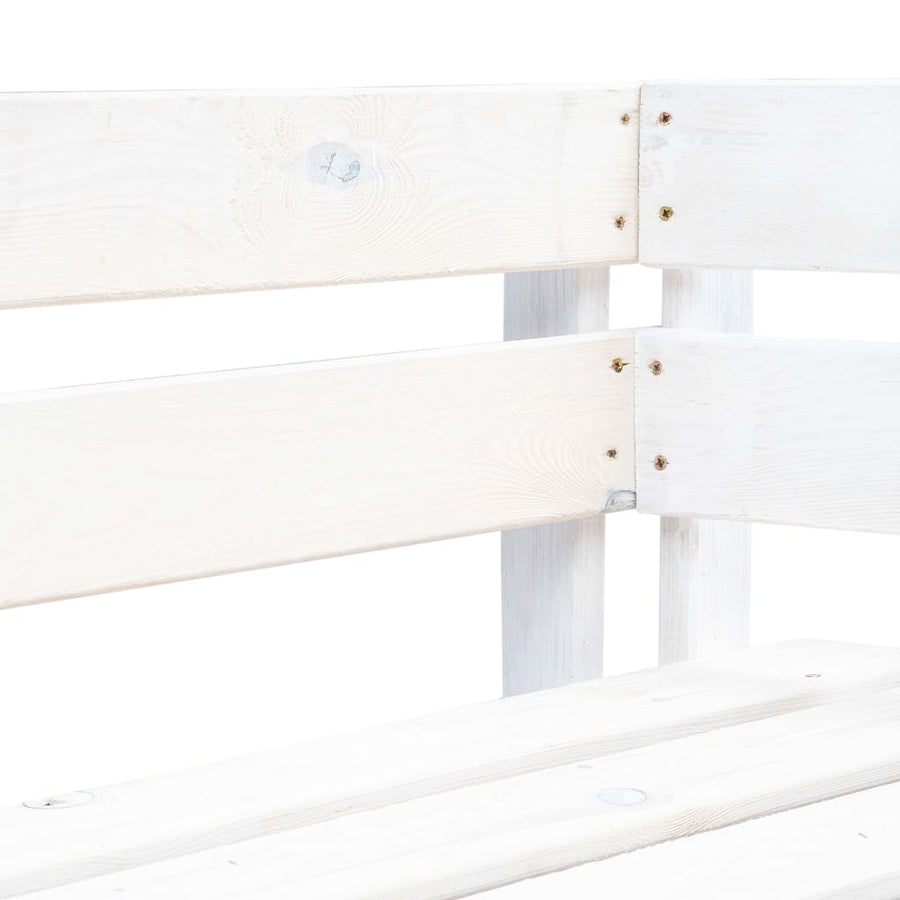 Tuinhoekbank Pallet Hout Wit