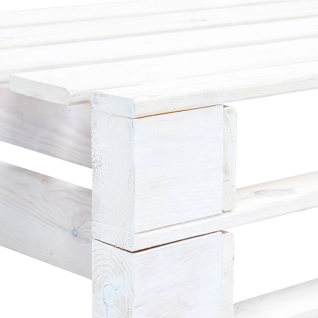 Tuinhoekbank Pallet Hout Wit
