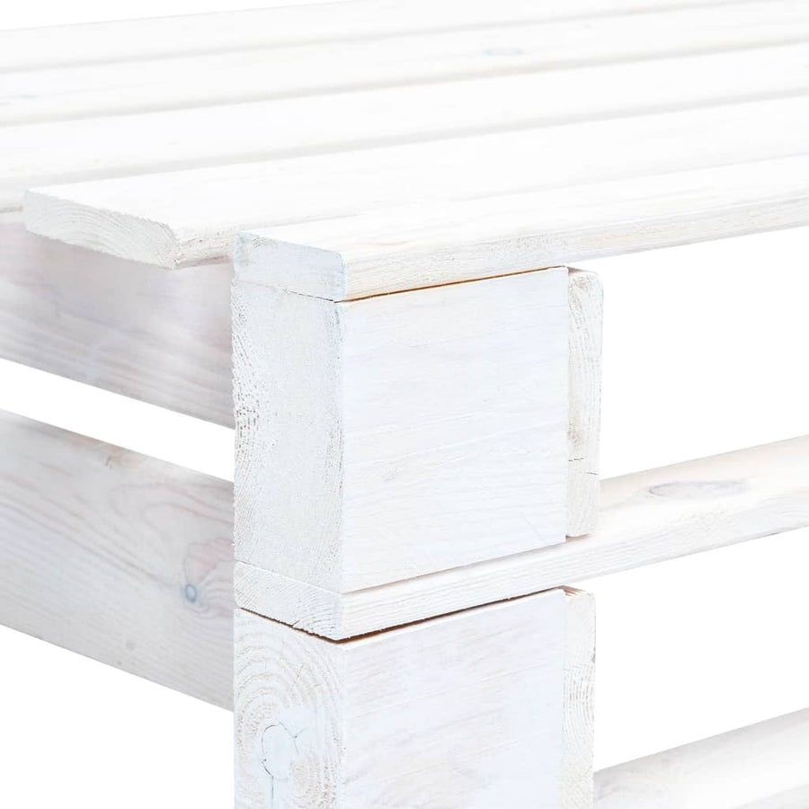 Tuinhoekbank Pallet Hout Wit