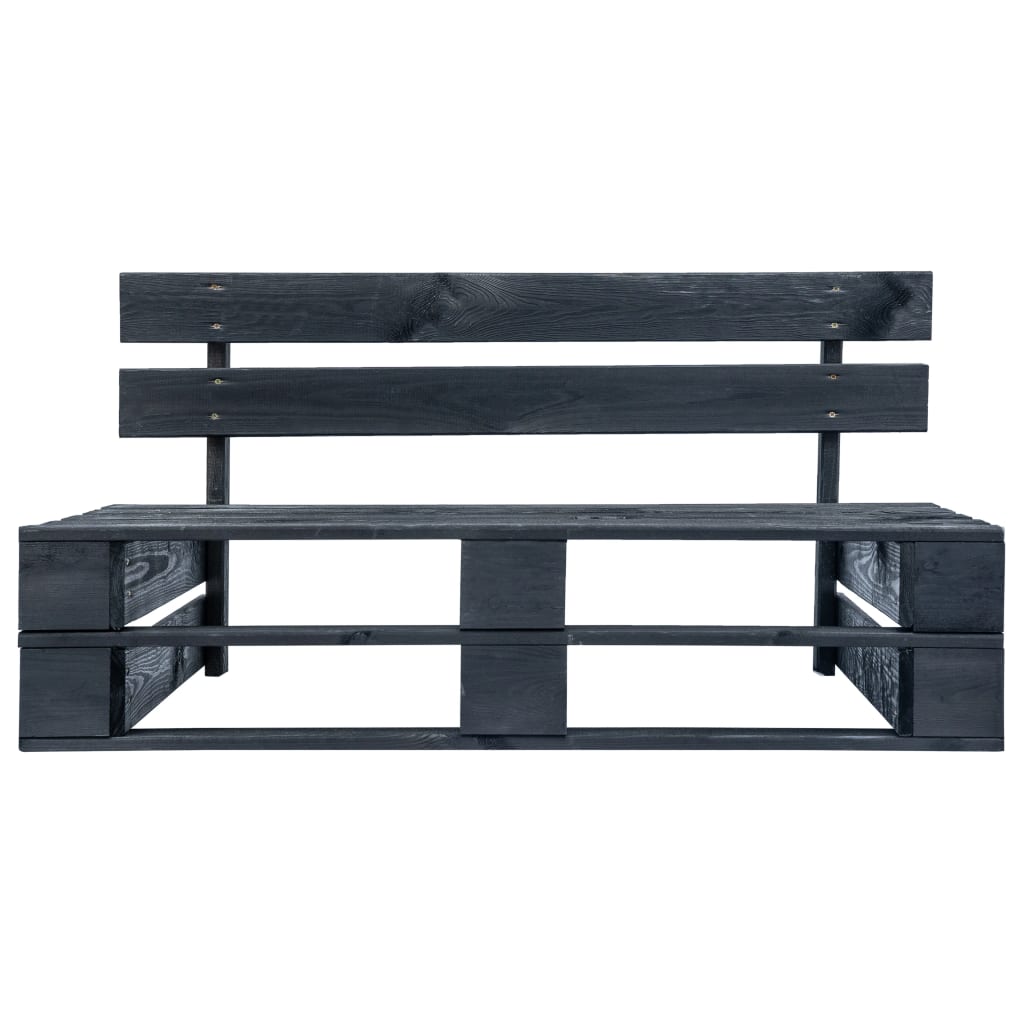 Tuinbank Pallet Hout Zwart