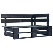 Garden corner sofa pallet wood black