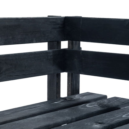 Tuinhoekbank Pallet Hout Zwart