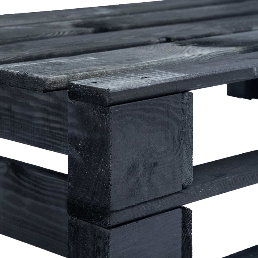 Tuinhoekbank Pallet Hout Zwart