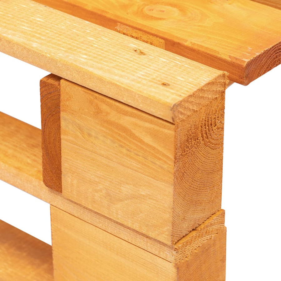 Tuinhocker pallet hout honingbruin