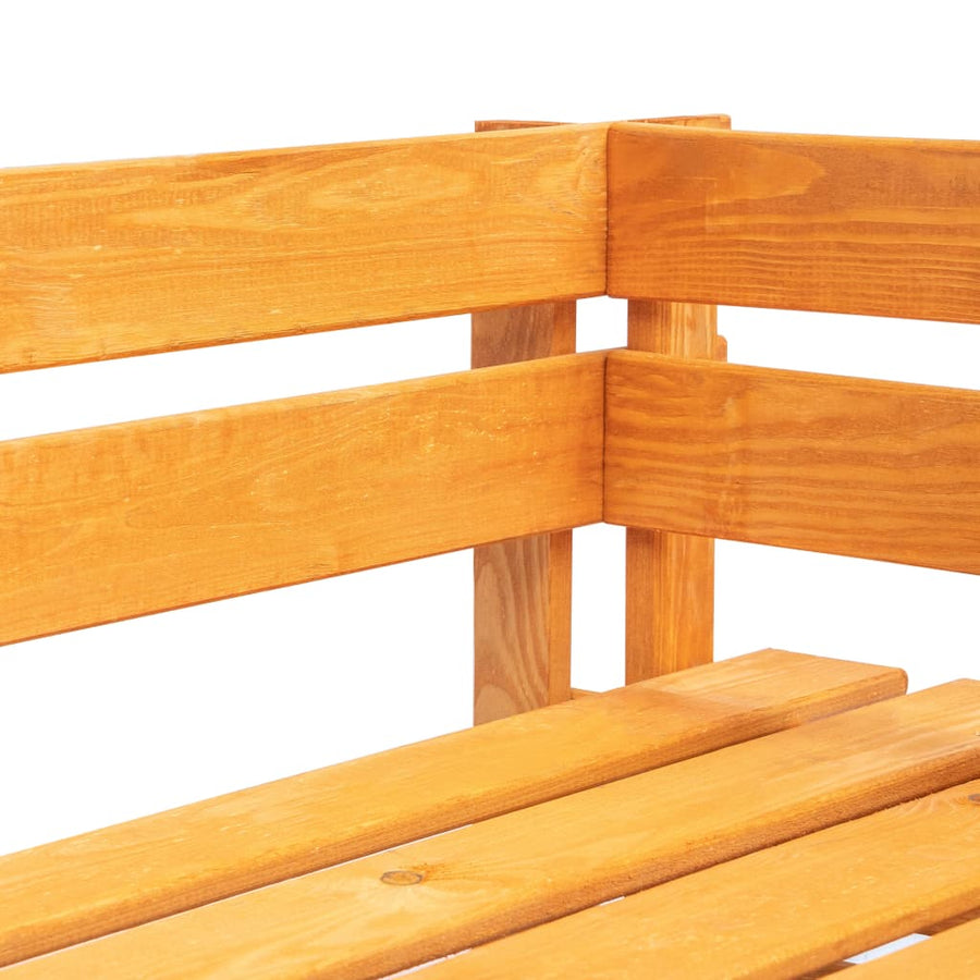Tuinhoekbank Pallet Hout Honing Bruin