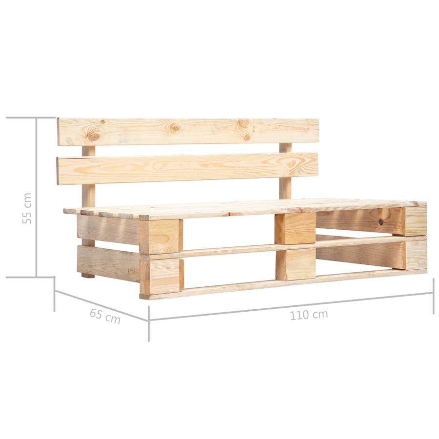 Tuinbank Pallet Hout Lichtbruin