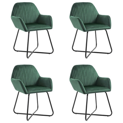 Eetkamerstoelen Fluweel 4 Groen