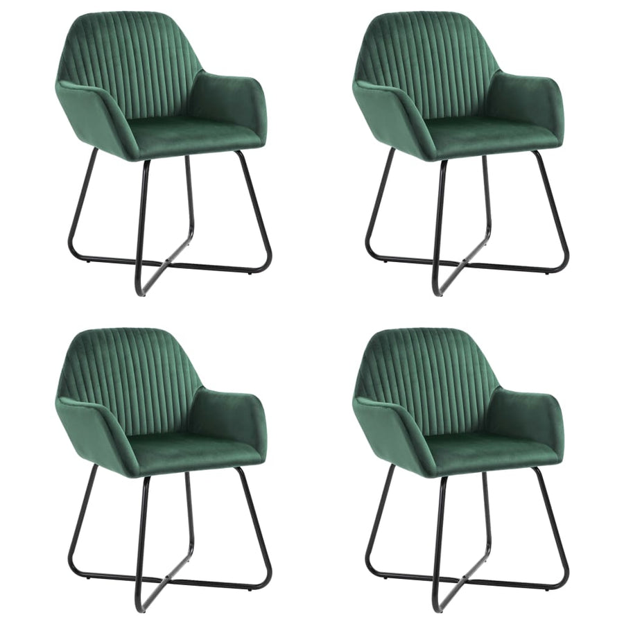 Eetkamerstoelen Fluweel 4 Groen