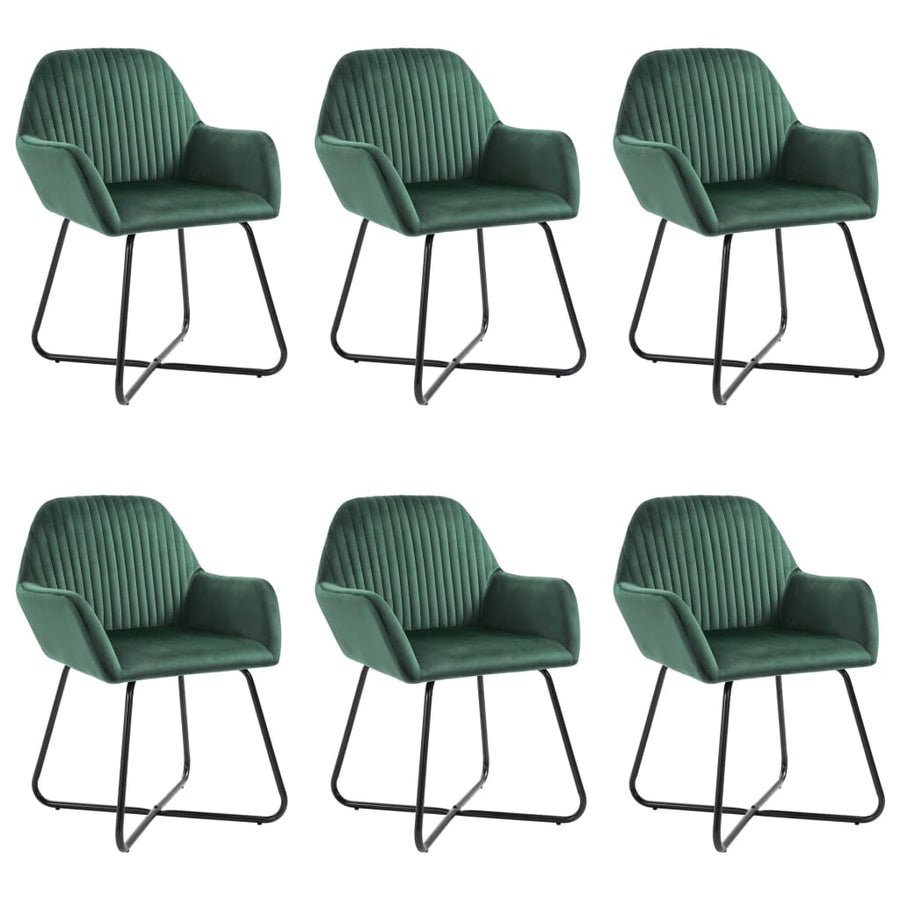 Eetkamerstoelen Fluweel 6 Groen