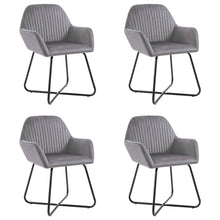Eetkamerstoelen Fluweel 4 Grijs