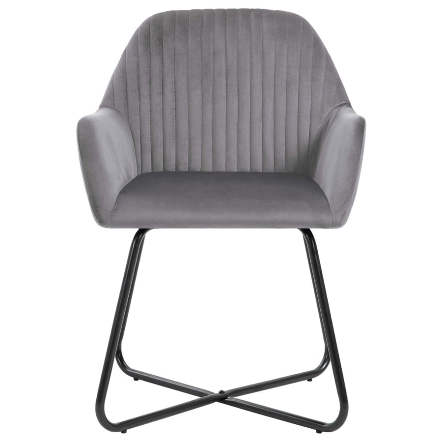Eetkamerstoelen Fluweel 4 Grijs