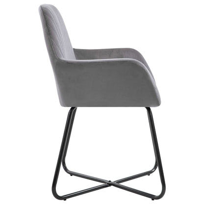 Eetkamerstoelen Fluweel 4 Grijs