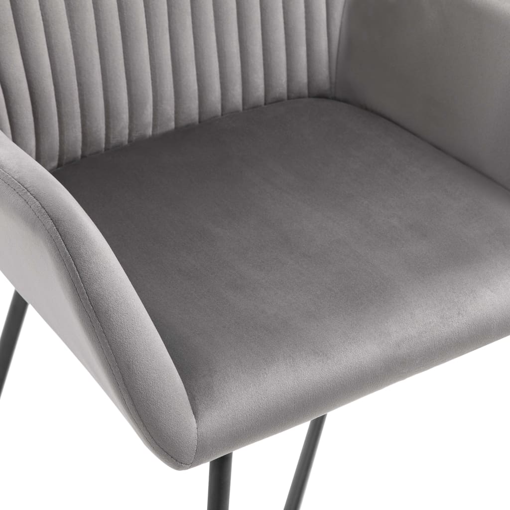 Eetkamerstoelen Fluweel 4 Grijs