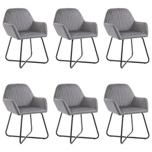 Eetkamerstoelen 6 St Fluweel Grijs