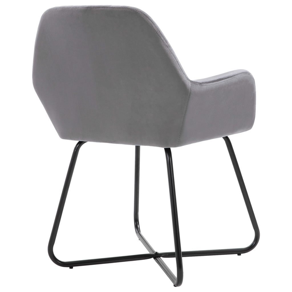 Eetkamerstoelen 6 St Fluweel Grijs