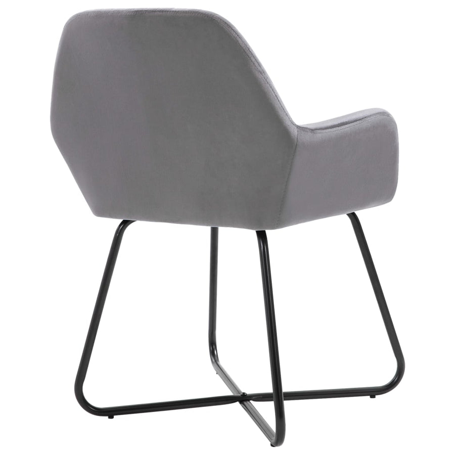 Eetkamerstoelen 6 St Fluweel Grijs