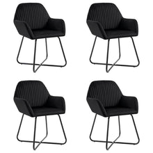 Eetkamerstoelen Fluweel 4 Zwart