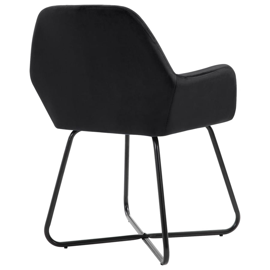Eetkamerstoelen Fluweel 4 Zwart
